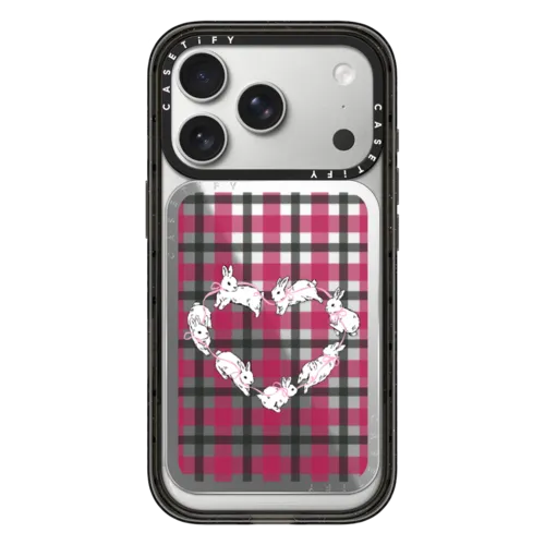 Snappy Cardholder Stand - Bunnies Love Plaid