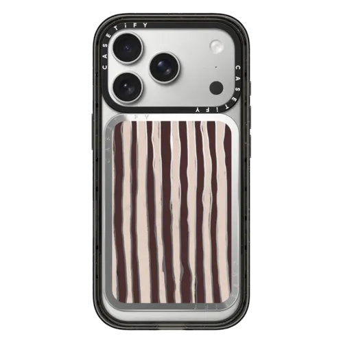 Snappy Cardholder Stand - Brown Stripes