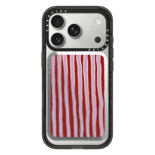 Snappy Cardholder Stand - Pink Stripes