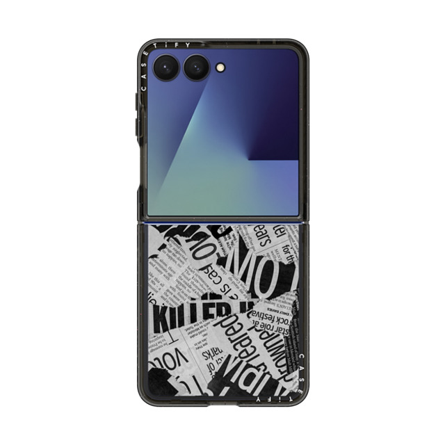 CASETiFY Galaxy Z Flip7 Case ブラック マグネット式 インパクトケース Pattern,Typography monochrome,Pattern,Typography Messy Collage New iPhone CASETiFY Galaxy Z Flip7 Case ブラック マグネット式 インパクトケース Pattern,Typography monochrome,Pattern,Typography Messy Collage New iPhone