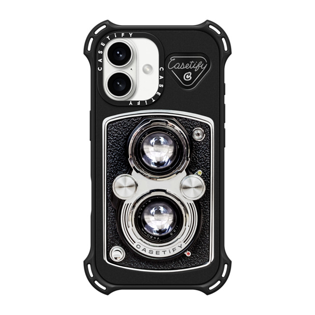 CASETiFY iPhone 16 Case Matte Black バウンスケース カメラ Camera Case - Vintage CASETiFY iPhone 16 Case Matte Black バウンスケース カメラ Camera Case - Vintage