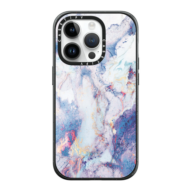 CASETiFY iPhone 14 Pro ケース マットブラック インパクトケース MagSafe対応 マーブル casetify_artist