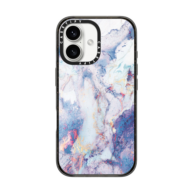 CASETiFY iPhone 16 ケース ブラック インパクトケース MagSafe対応 マーブル casetify_artist