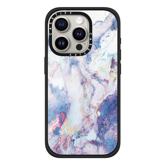 CASETiFY iPhone 15 Pro ケース マットブラック インパクトケース MagSafe対応 マーブル casetify_artist