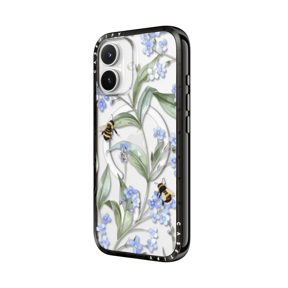 Compact iPhone 17 Case MagSafe Compatible - Forget me Not