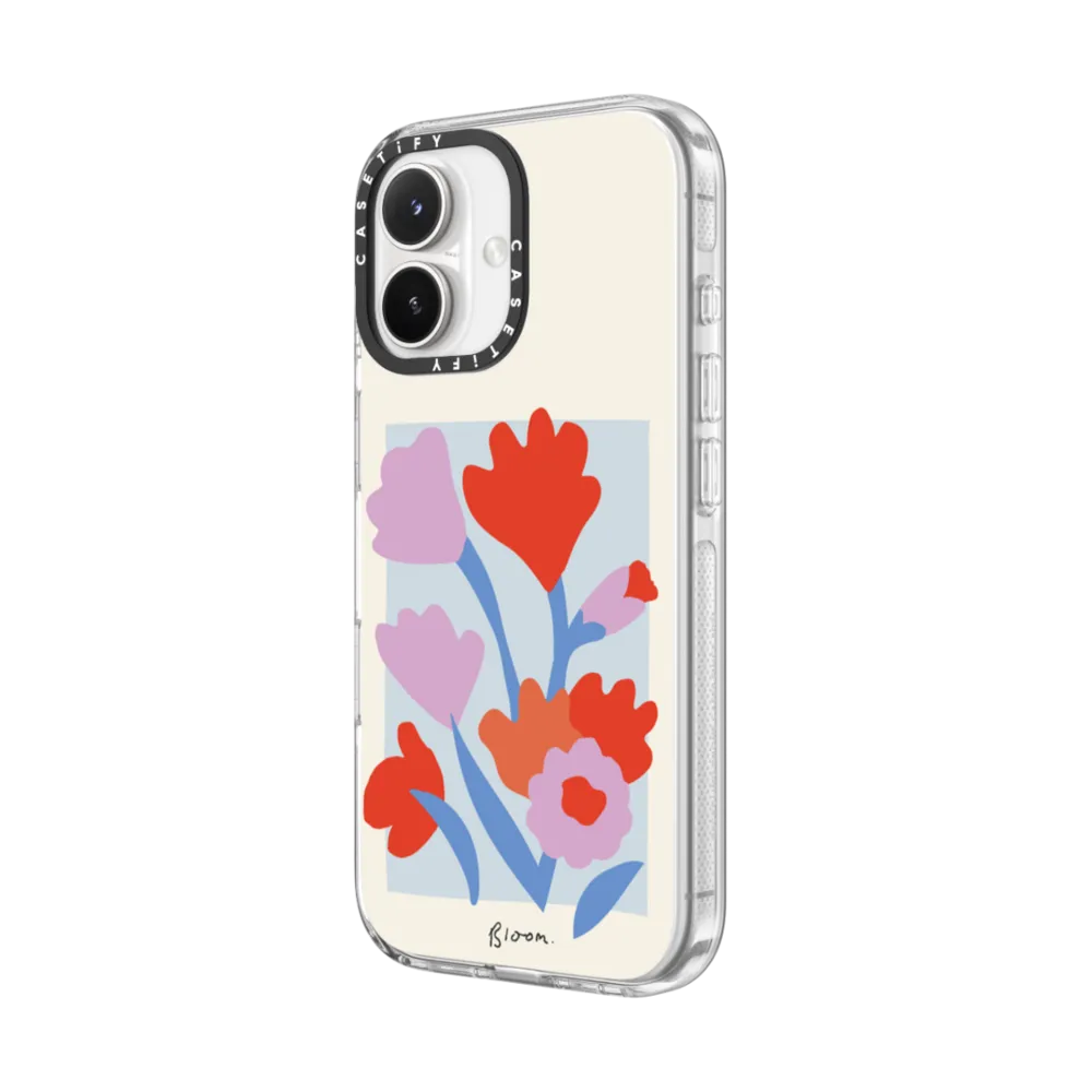 Impact Clear iPhone 17 Case MagSafe Compatible - Blooming Flowers
