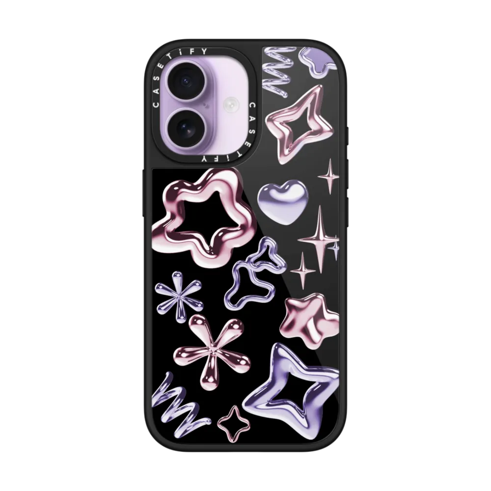 Glaze iPhone 17 Case MagSafe Compatible - Colored Metallic World