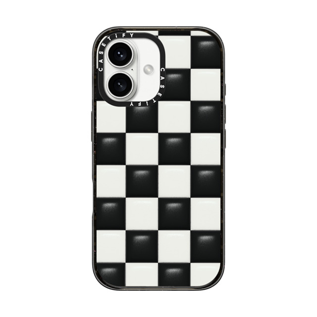 CASETiFY iPhone 16 ケース ブラック インパクトケース Checkered,Pattern Checkered,Monochrome,Pattern CHECKERED PUNK Back to School CASETiFY iPhone 16 ケース ブラック インパクトケース Checkered,Pattern Checkered,Monochrome,Pattern CHECKERED PUNK Back to School