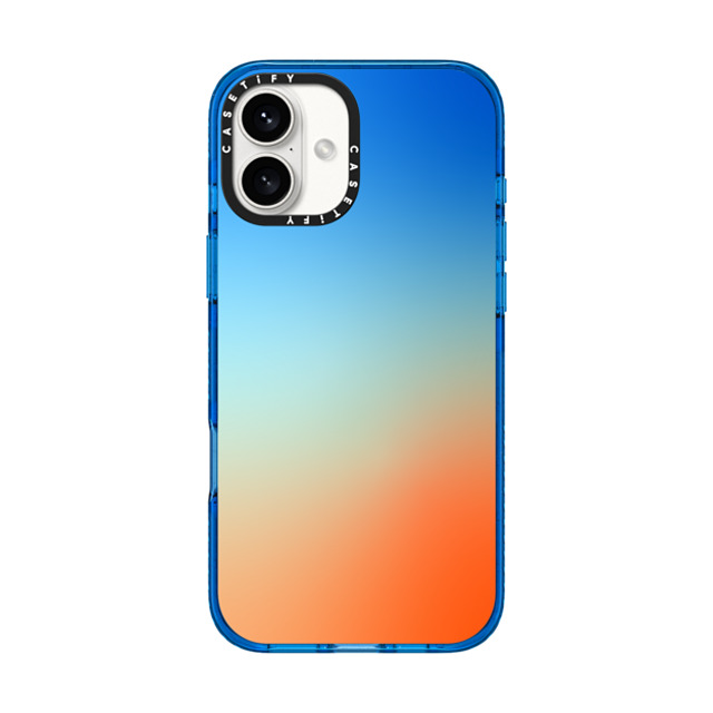 CASETiFY iPhone 16 Plus ケース スカイブルー インパクトケース MagSafe対応 Gradient,Futurism Ocean Gradient