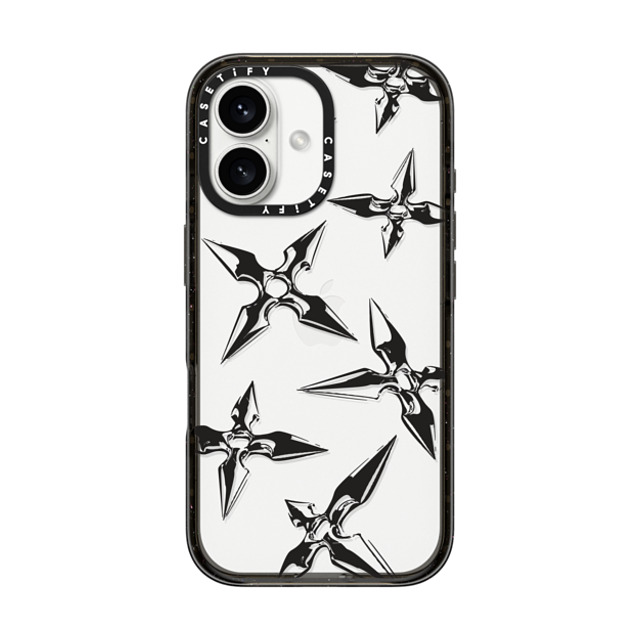 CASETiFY iPhone 16 Case Black Impact Case Pattern,Line Art Pattern,Monochrome,Line Art Black Shuriken Father's Day CASETiFY iPhone 16 Case Black Impact Case Pattern,Line Art Pattern,Monochrome,Line Art Black Shuriken Father's Day