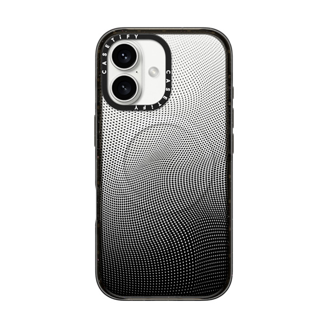 CASETiFY iPhone 16 ケース ブラック インパクトケース MagSafe対応 Checkered,Monochrome,Gradient Gradient Spots