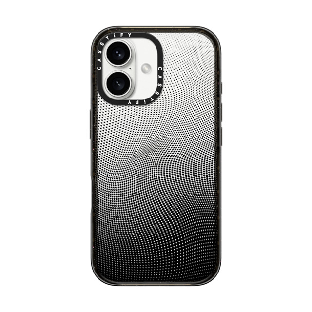 CASETiFY iPhone 16 ケース ブラック インパクトケース Checkered,Monochrome,Gradient Gradient Spots