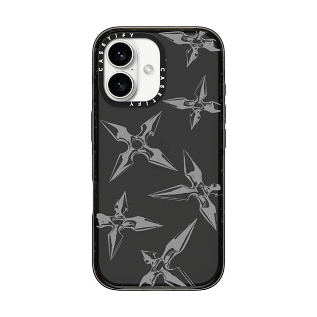 CASETiFY iPhone 16 Case Black Impact Case Pattern,Line Art Pattern,Monochrome,Line Art Ash Shuriken Mother's Day CASETiFY iPhone 16 Case Black Impact Case Pattern,Line Art Pattern,Monochrome,Line Art Ash Shuriken Mother's Day