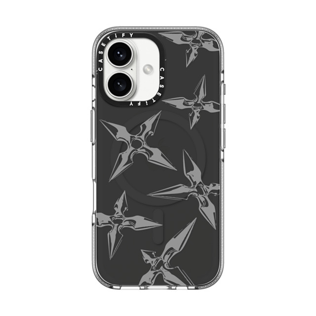 CASETiFY iPhone 16 Case クリア クリア ケース MagSafe対応 Pattern,Line Art Pattern,Line Art,Monochrome Ash Shuriken Father's Day CASETiFY iPhone 16 Case クリア クリア ケース MagSafe対応 Pattern,Line Art Pattern,Line Art,Monochrome Ash Shuriken Father's Day