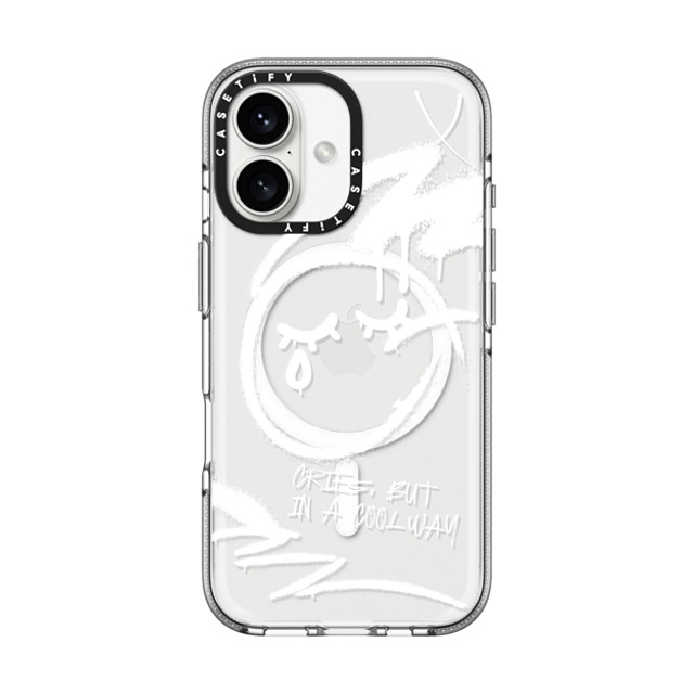 CASETiFY iPhone 16 ケース クリア クリア ケース MagSafe対応 Monochrome,Street Art Monochrome,Street Art Cries, But in a Cool Way Father's Day CASETiFY iPhone 16 ケース クリア クリア ケース MagSafe対応 Monochrome,Street Art Monochrome,Street Art Cries, But in a Cool Way Father's Day