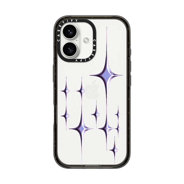 CASETiFY iPhone 16 Case Black インパクトケース Star Star Chrome Sparkles - Purple Mother's Day CASETiFY iPhone 16 Case Black インパクトケース Star Star Chrome Sparkles - Purple Mother's Day