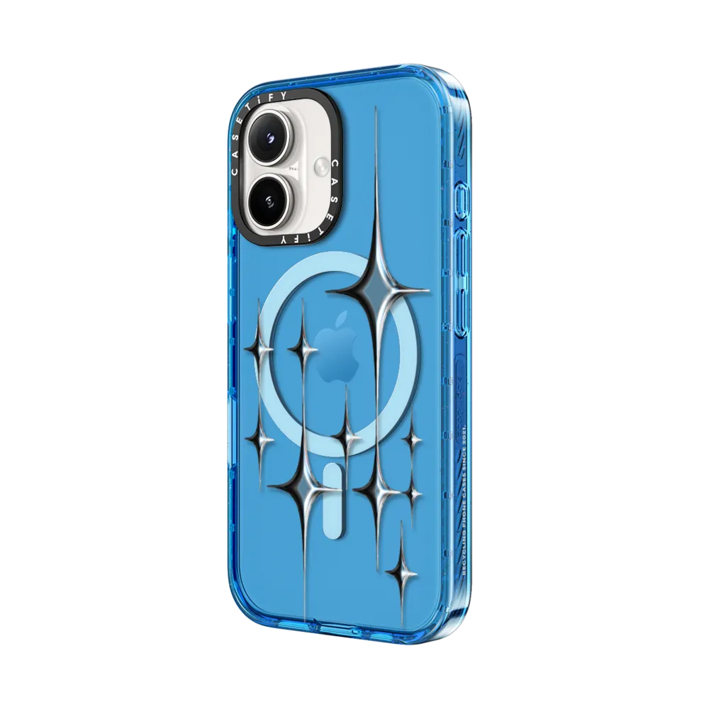 Impact iPhone 16 Case MagSafe Compatible - Chrome Sparkles - Graphite