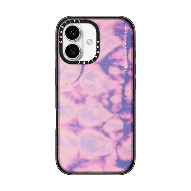 CASETiFY iPhone 16 ケース ブラック インパクトケース Abstract Abstract Lilac Purple Dye Father's Day CASETiFY iPhone 16 ケース ブラック インパクトケース Abstract Abstract Lilac Purple Dye Father's Day