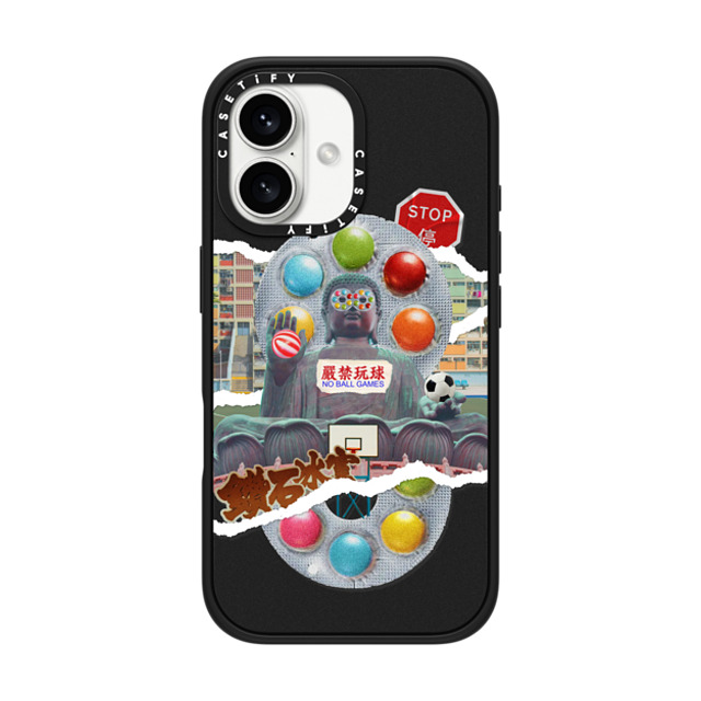 CASETiFY iPhone 16 ケース マットブラック インパクトケース MagSafe対応 HK Collage - Buddha casetify_artist