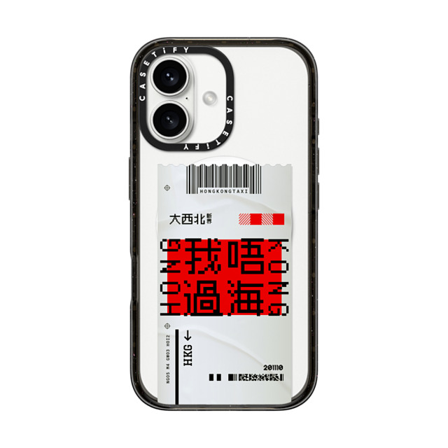 CASETiFY iPhone 16 ケース ブラック インパクトケース MagSafe対応 Ticket - Taxi casetify_artist