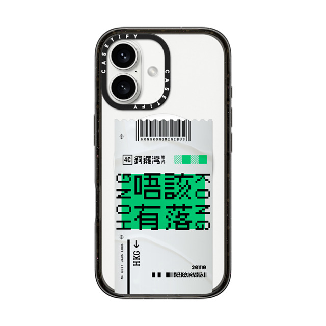 CASETiFY iPhone 16 ケース ブラック インパクトケース MagSafe対応 Ticket - Minibus casetify_artist