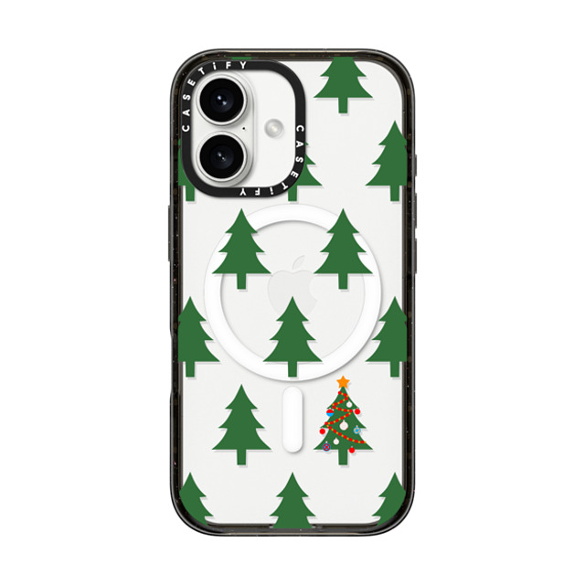 CASETiFY iPhone 16 ケース ブラック インパクトケース MagSafe対応 O Christmas Tree casetify_artist