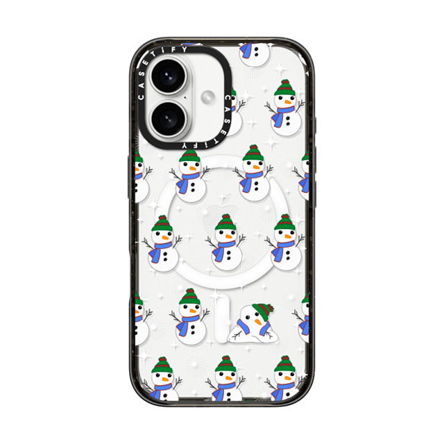 CASETiFY iPhone 16 ケース ブラック インパクトケース MagSafe対応 Snowman Meltdown casetify_artist