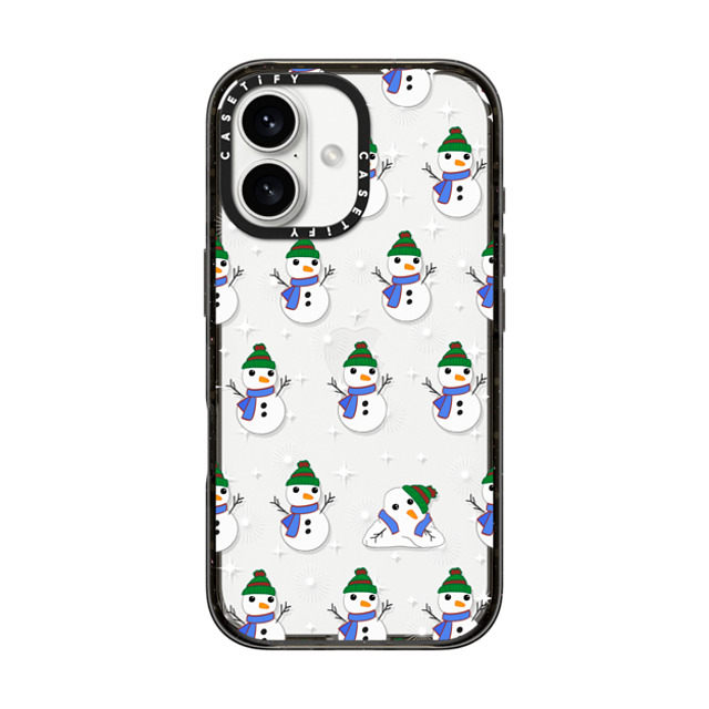 CASETiFY iPhone 16 ケース ブラック インパクトケース Snowman Meltdown casetify_artist