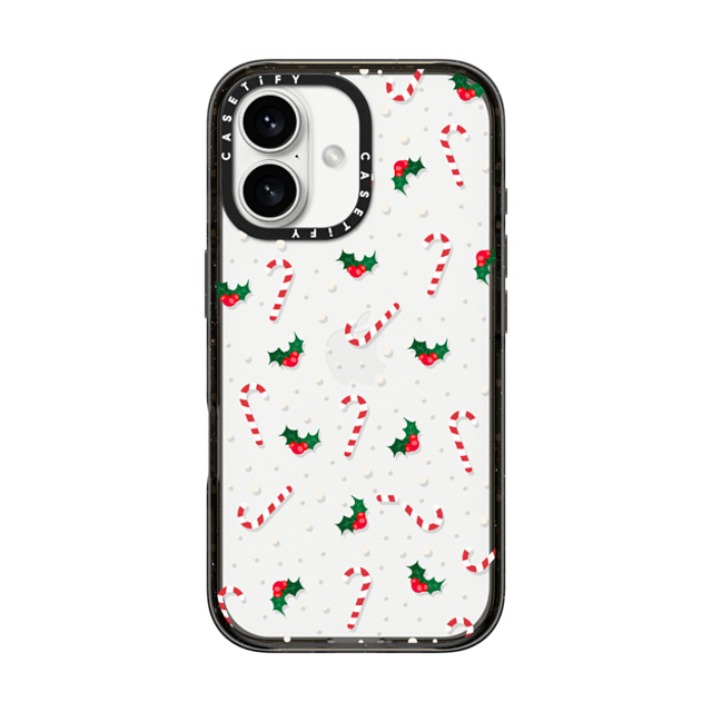 CASETiFY iPhone 16 ケース ブラック インパクトケース Candy Cane Crush casetify_artist