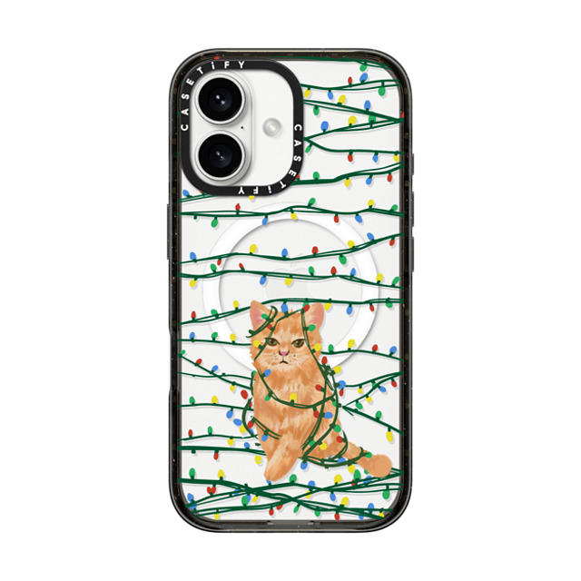 CASETiFY iPhone 16 ケース ブラック インパクトケース MagSafe対応 Meowy Catmas casetify_artist