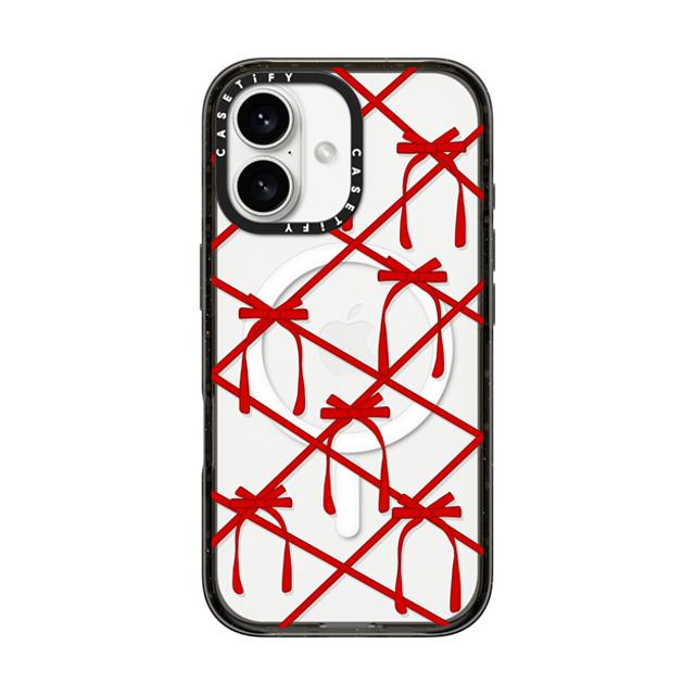 CASETiFY iPhone 16 ケース ブラック インパクトケース MagSafe対応 Bow casetify_artist