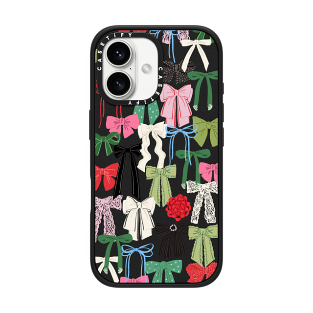 CASETiFY iPhone 16 ケース マットブラック インパクトケース MagSafe対応 Ribbon Put A Bow On It