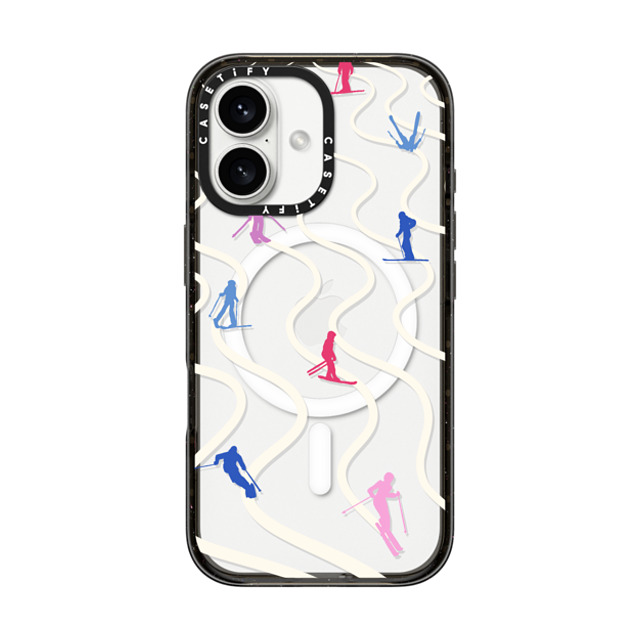 CASETiFY iPhone 16 ケース ブラック インパクトケース MagSafe対応 Downhill Skiing casetify_artist