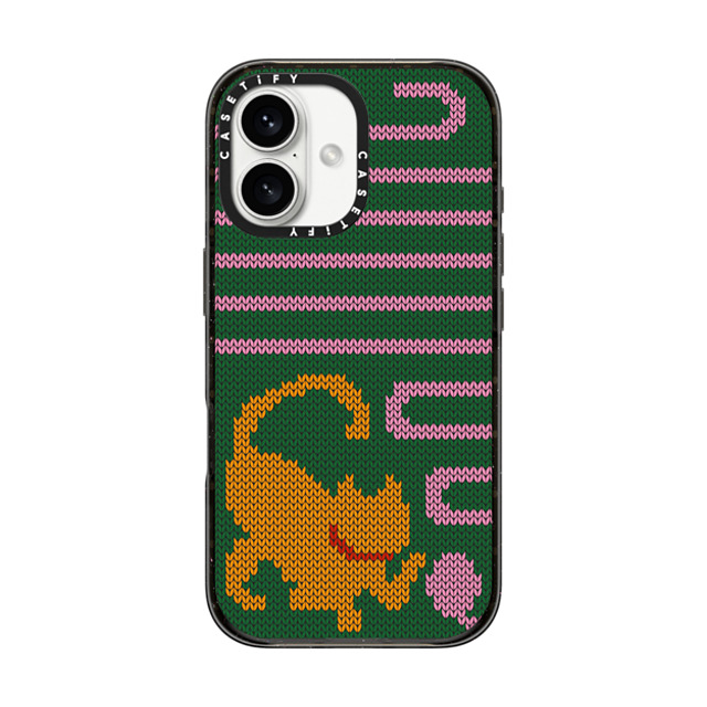 CASETiFY iPhone 16 ケース ブラック インパクトケース MagSafe対応 Cat Mas Sweater casetify_artist