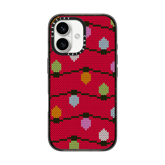 CASETiFY iPhone 16 ケース ブラック インパクトケース MagSafe対応 Ugly Christmas Sweater casetify_artist