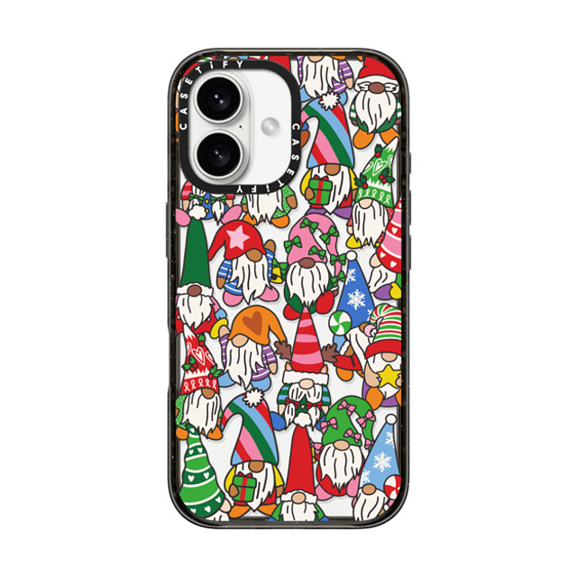 CASETiFY iPhone 16 ケース ブラック インパクトケース Gnome for the Holidays casetify_artist