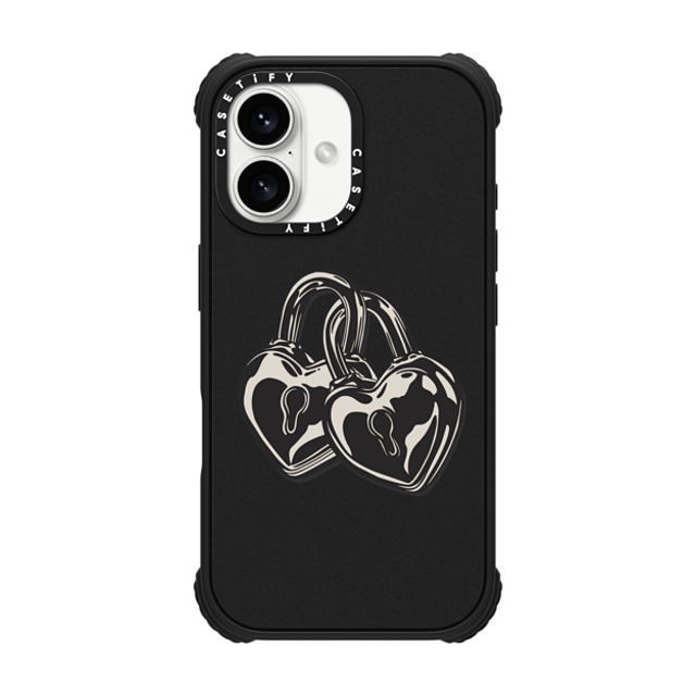 CASETiFY iPhone 16 Case Matte Black ウルトラ インパクトケース MagSafe 対応 Love Locks casetify_artist CASETiFY iPhone 16 Case Matte Black ウルトラ インパクトケース MagSafe 対応 Love Locks casetify_artist