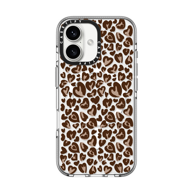 CASETiFY iPhone 16 ケース クリア クリア ケース MagSafe対応 Leopard Love- Brown casetify_artist Father's Day CASETiFY iPhone 16 ケース クリア クリア ケース MagSafe対応 Leopard Love- Brown casetify_artist Father's Day