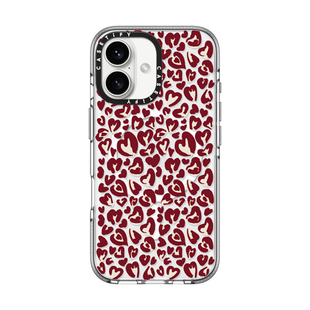 CASETiFY iPhone 16 Case クリア クリア ケース MagSafe対応 Leopard Love- Red casetify_artist Back to School CASETiFY iPhone 16 Case クリア クリア ケース MagSafe対応 Leopard Love- Red casetify_artist Back to School