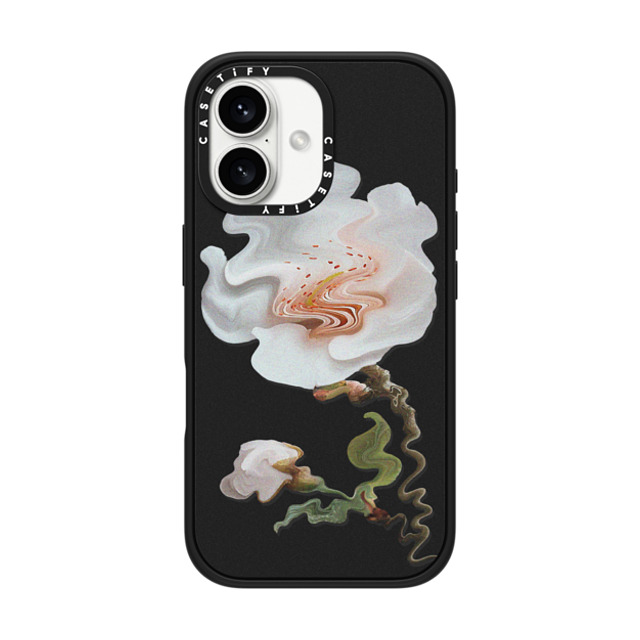 CASETiFY iPhone 16 Case Matte Black Impact Case フローラル Solo Sakura Reflection CASETiFY iPhone 16 Case Matte Black Impact Case フローラル Solo Sakura Reflection