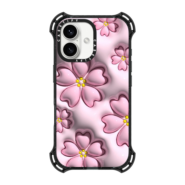 CASETiFY iPhone 16 Case Black バウンスケース Floral フローラル Sakura Mother's Day CASETiFY iPhone 16 Case Black バウンスケース Floral フローラル Sakura Mother's Day