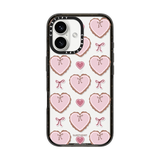 CASETiFY iPhone 16 ケース ブラック インパクトケース Sweetheart pattern case casetify_artist
