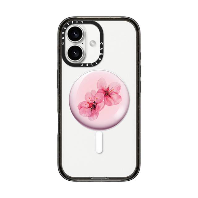 CASETiFY iPhone 16 ケース ブラック インパクトケース MagSafe対応 Sakura Raindrop Cake casetify_artist