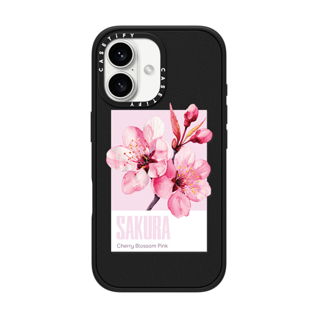CASETiFY iPhone 16 ケース マットブラック インパクトケース MagSafe対応 Sakura Color Palette casetify_artist