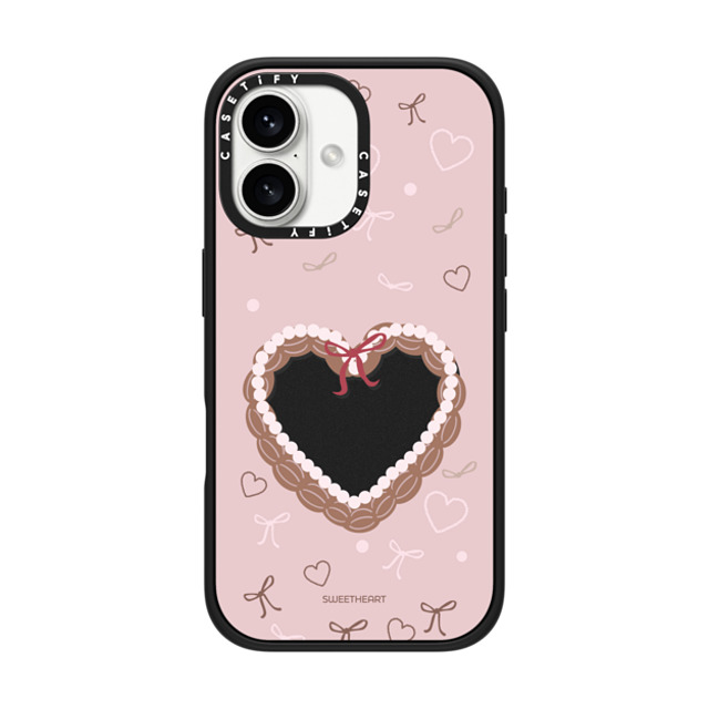 CASETiFY iPhone 16 ケース マットブラック インパクトケース MagSafe対応 Sweetheart heart case (Dosan Retail Exclusive) casetify_artist