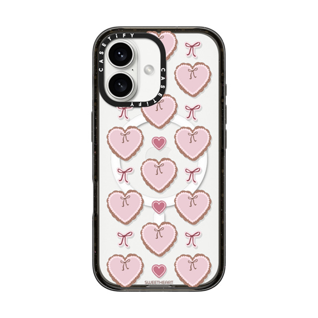 CASETiFY iPhone 16 ケース Black インパクトケース MagSafe対応 Sweetheart pattern case casetify_artist