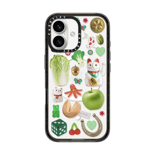CASETiFY iPhone 16 Case Black Impact Case MagSafe Compatible Lucky Cabbage Patch casetify_artist CASETiFY iPhone 16 Case Black Impact Case MagSafe Compatible Lucky Cabbage Patch casetify_artist