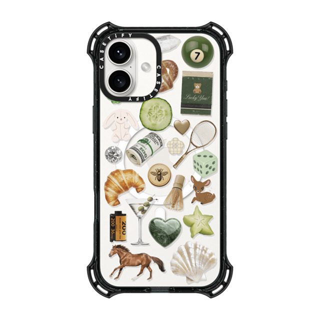 CASETiFY iPhone 16 Plus Case Black バウンスケース Opulence Luck Club casetify_artist CASETiFY iPhone 16 Plus Case Black バウンスケース Opulence Luck Club casetify_artist