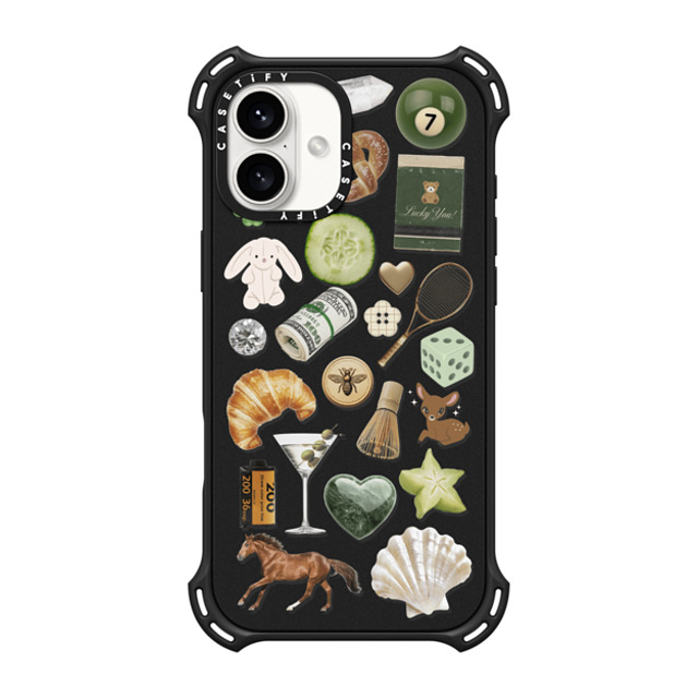 CASETiFY iPhone 16 Plus Case Matte Black バウンスケース Opulence Luck Club casetify_artist Father's Day CASETiFY iPhone 16 Plus Case Matte Black バウンスケース Opulence Luck Club casetify_artist Father's Day