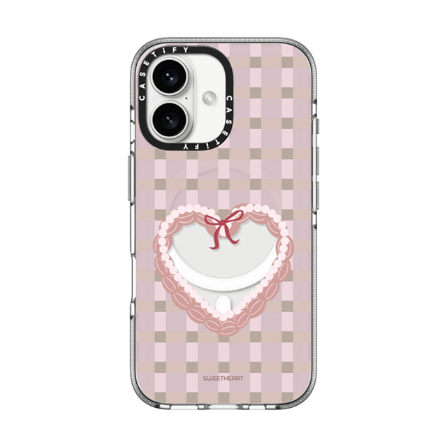 CASETiFY iPhone 16 ケース Clear クリア ケース MagSafe対応 Sweetheart checkered case casetify_artist